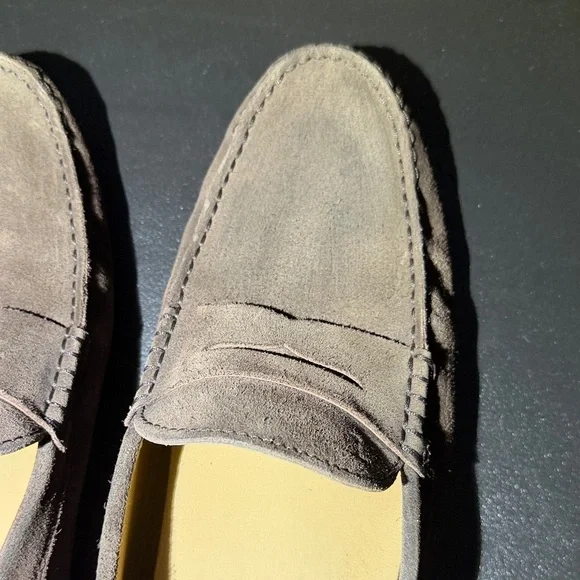 Tod's Dark Brown Suede Driver Loafers men’s size 11 Made in Italy - Picture 7 of 16